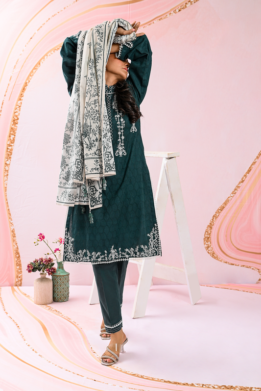 3 Piece | Unstitched | Embroidered Jacquard