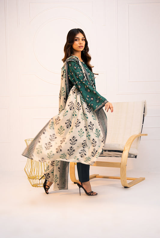 3 Pc | Unstitched | Lawn