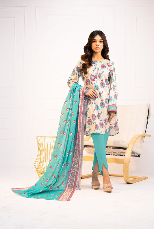3 Pc | Unstitched | Lawn