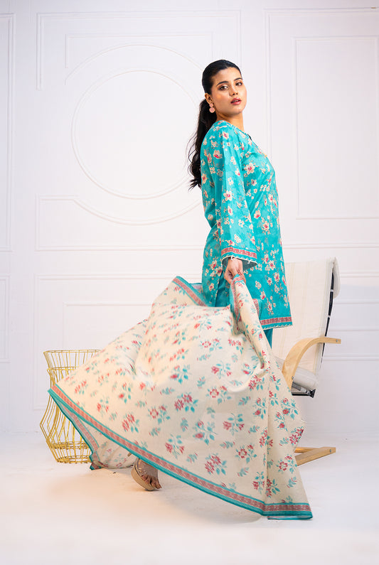 3 Pc | Unstitched | Lawn