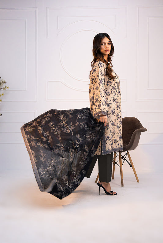 3 Pc | Unstitched | Lawn