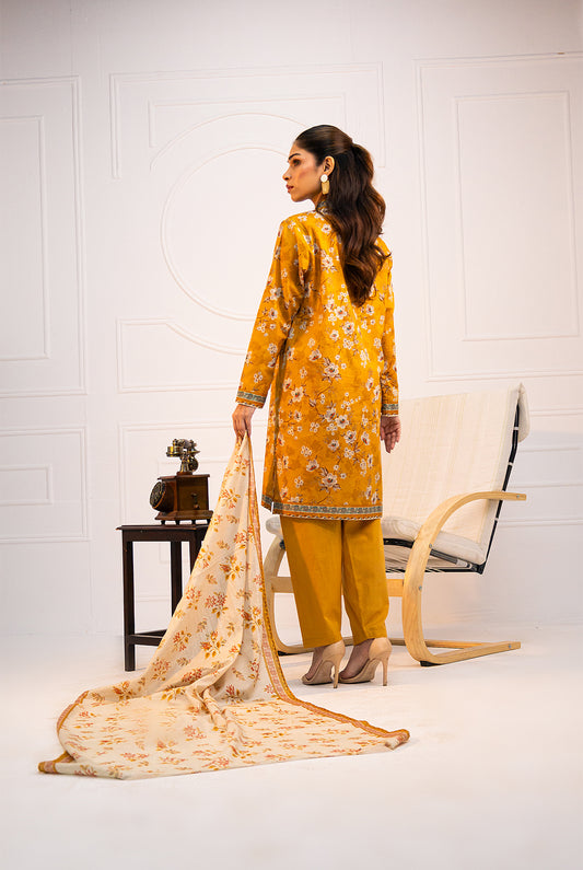 3 Pc | Unstitched | Lawn