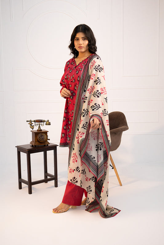 3 Pc | Unstitched | Lawn