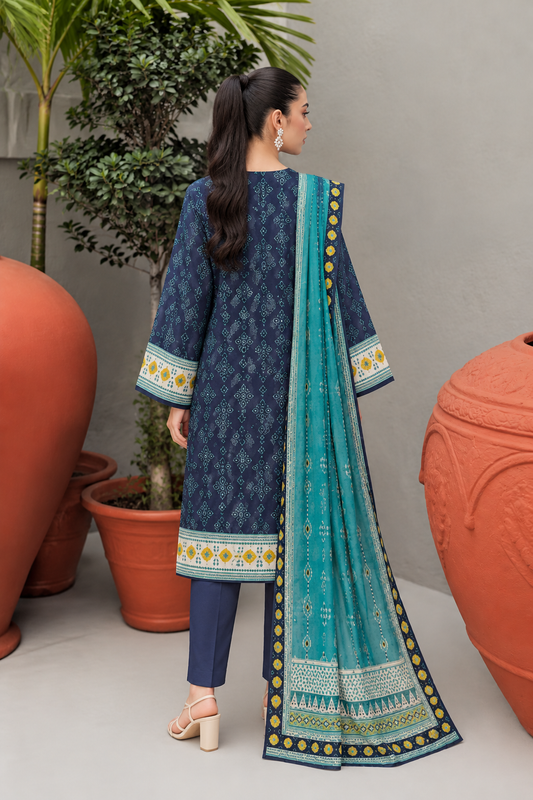3 PIECE - PRINTED LAWN SUIT