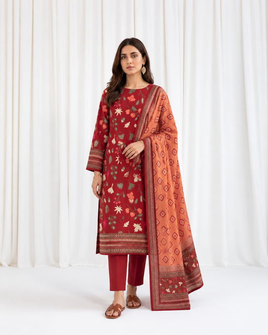 3 PIECE - PRINTED LAWN SUIT