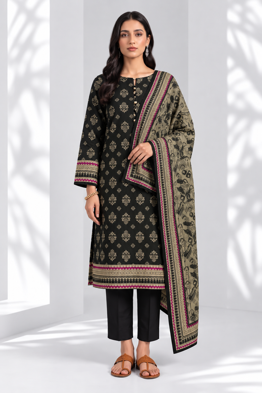 3 PIECE - PRINTED LAWN SUIT