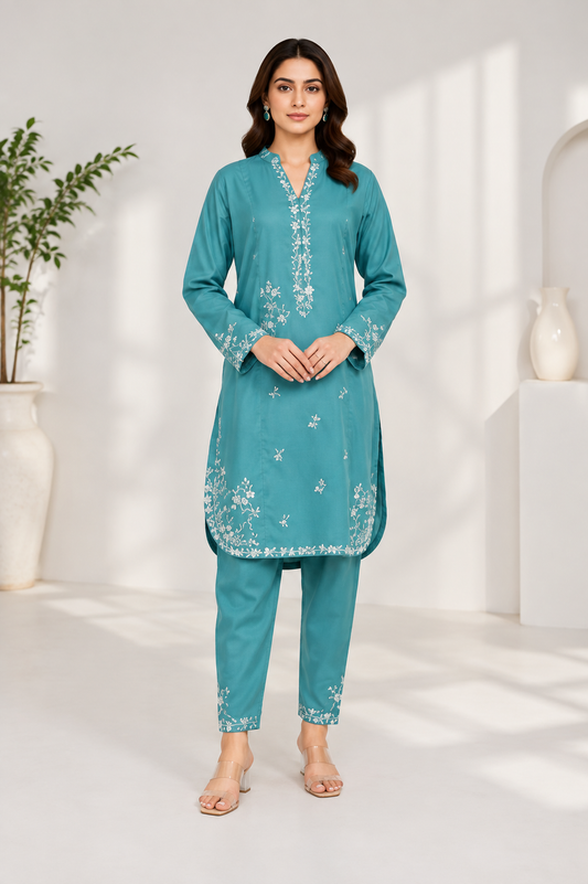 2 Piece - Dyed Embroidered Lawn Suit