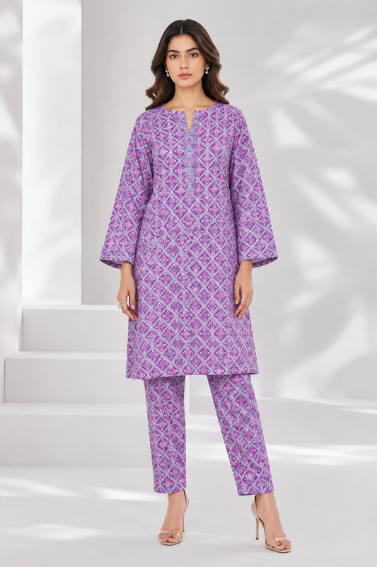 2 Piece - Printed Lawn Suit