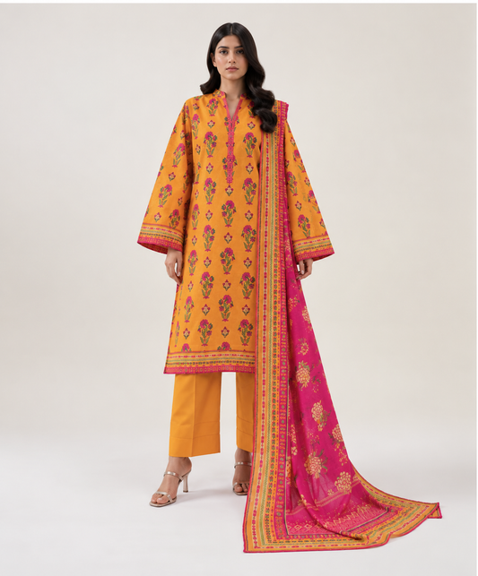 3 PIECE - PRINTED LAWN SUIT