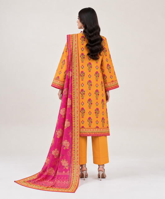 3 PIECE - PRINTED LAWN SUIT