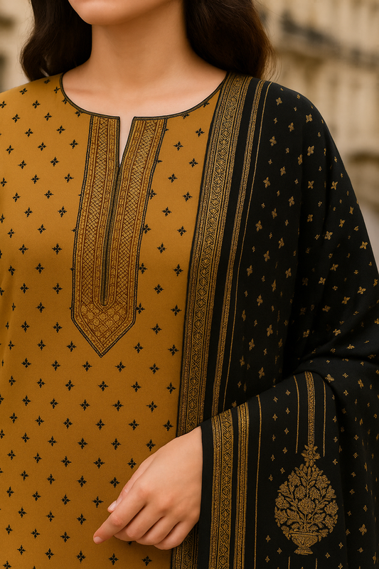 3 PCS | UNSTITCHED | PRINTED KHADDAR