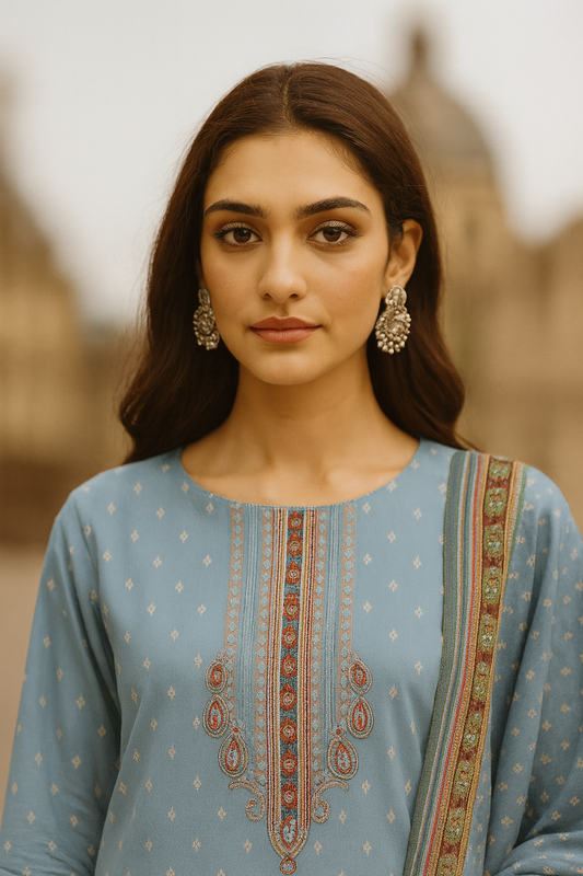3 PCS | UNSTITCHED | PRINTED KHADDAR