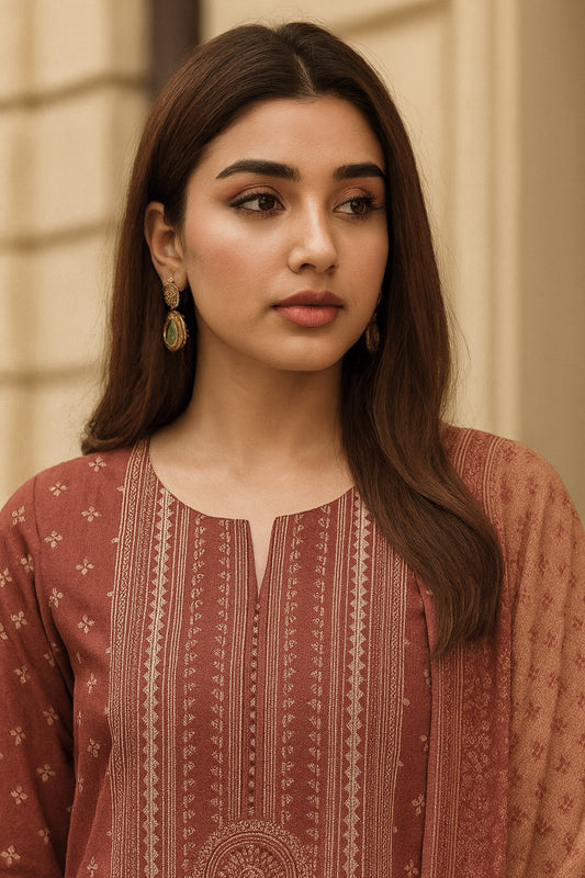 3 PCS | UNSTITCHED | PRINTED KHADDAR