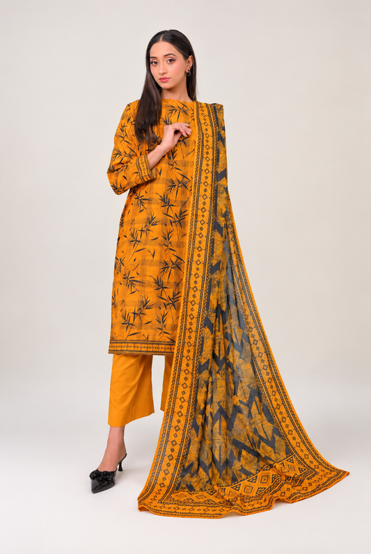 3 PIECE - PRINTED LAWN SUIT