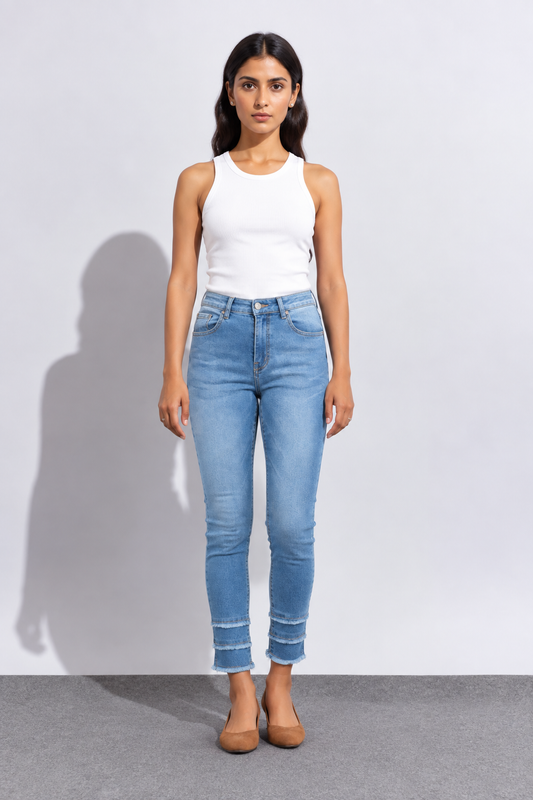 Women’s Light Blue Skinny Fit Denim Jeans