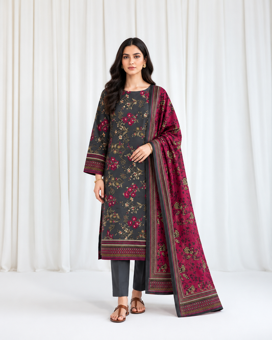 3 PIECE - PRINTED LAWN SUIT