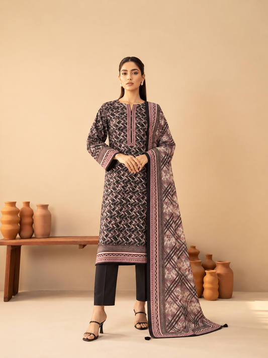 3 PIECE - PRINTED LAWN SUIT