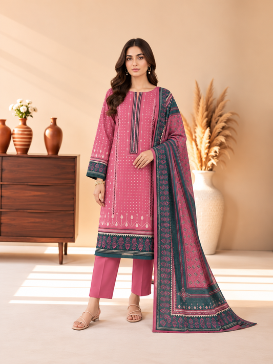 3 PIECE - PRINTED LAWN SUIT