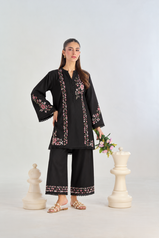 2 Piece - Embroidered Dyed Lawn Suit