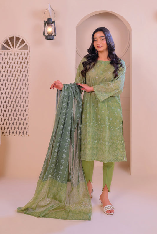 3 PCS | UNSTITCHED | DIGITAL PRINTED LAWN