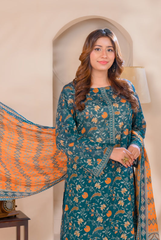 3 PCS | UNSTITCHED | DIGITAL PRINTED LAWN