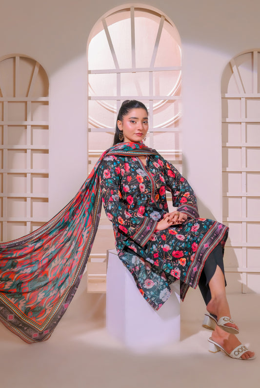 3 PCS | UNSTITCHED | DIGITAL PRINTED LAWN