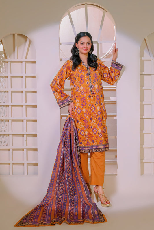 3 PCS | UNSTITCHED | DIGITAL PRINTED LAWN