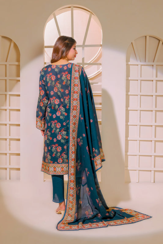 3 PCS | UNSTITCHED | DIGITAL PRINTED LAWN