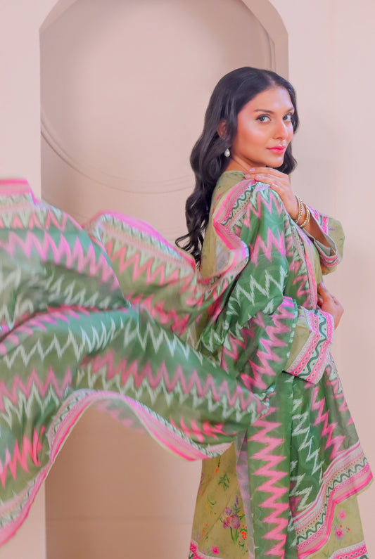 3 PCS | UNSTITCHED | DIGITAL PRINTED LAWN