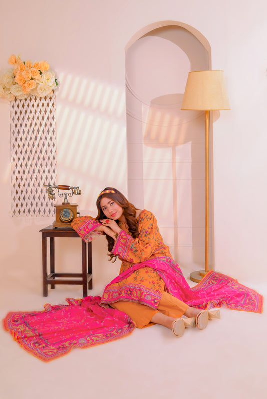 3 PCS | UNSTITCHED | DIGITAL PRINTED LAWN