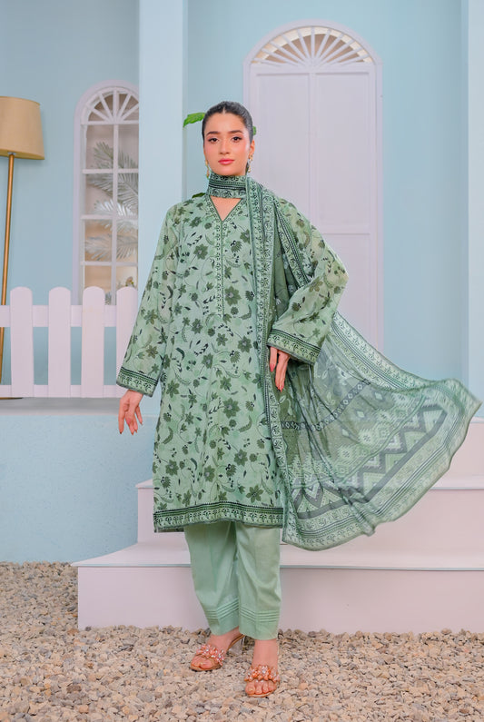 3 PIECE - PRINTED LAWN SUIT