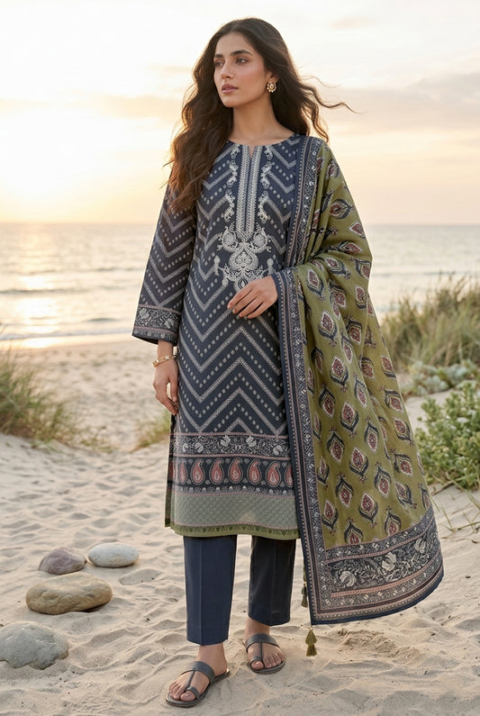 3 PIECE - PRINTED LAWN SUIT