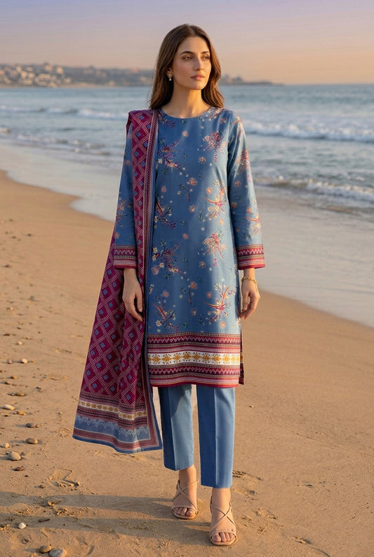 3 PIECE - PRINTED LAWN SUIT