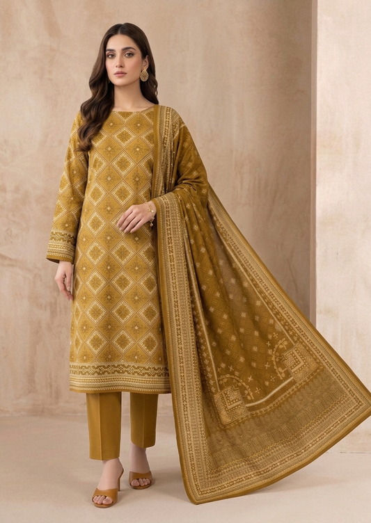 3 PIECE - PRINTED LAWN SUIT