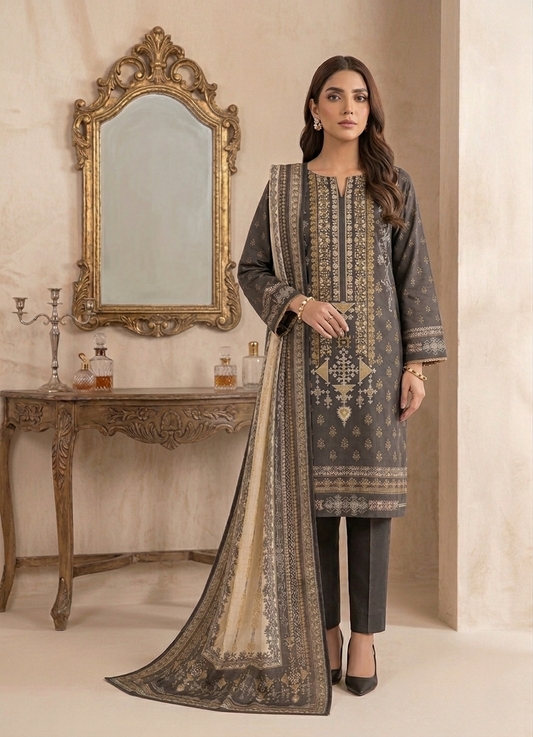 3 PIECE - PRINTED LAWN SUIT