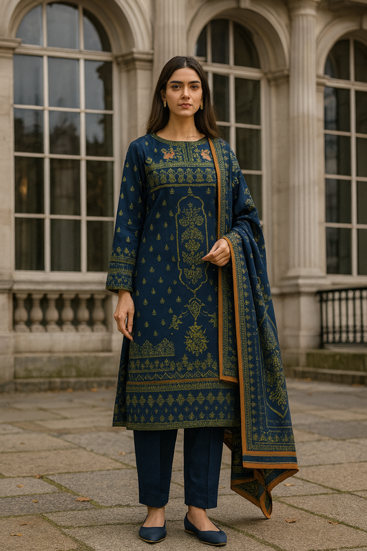 3 PCS | UNSTITCHED | PRINTED KHADDAR