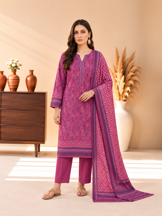 3 PIECE - PRINTED LAWN SUIT