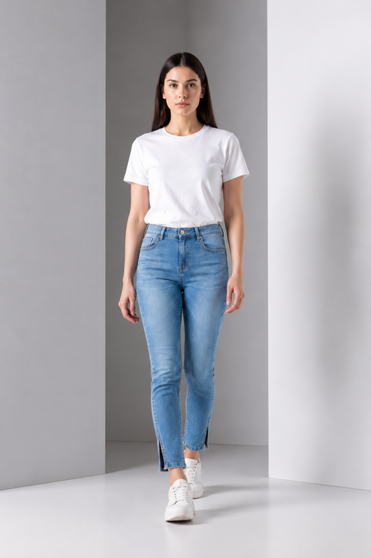 Women’s Classic Light Blue Slim Fit Denim Jeans