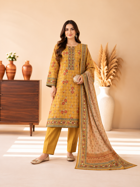 3 PIECE - PRINTED LAWN SUIT