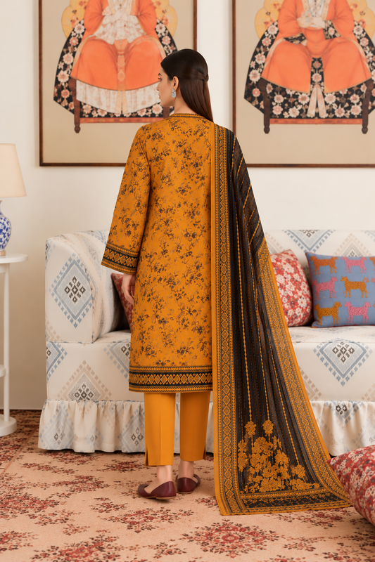 3 PIECE - PRINTED LAWN SUIT
