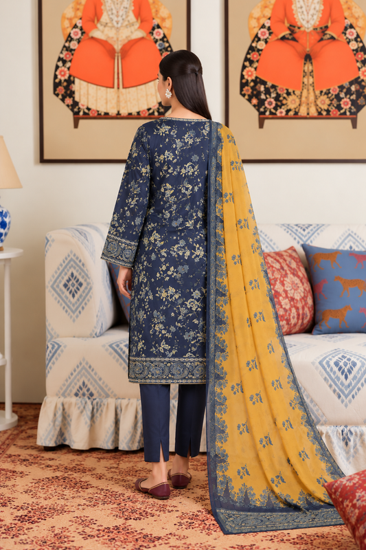 3 PIECE - PRINTED LAWN SUIT