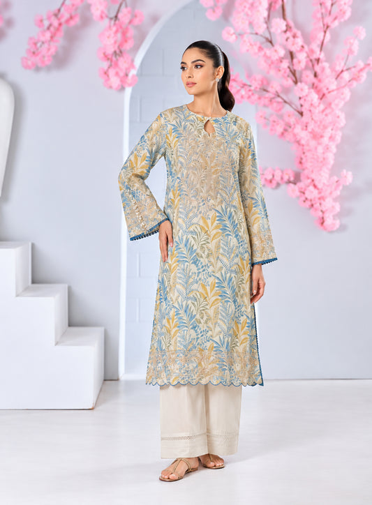 2 Piece - Embroidered Dyed Lawn Suit