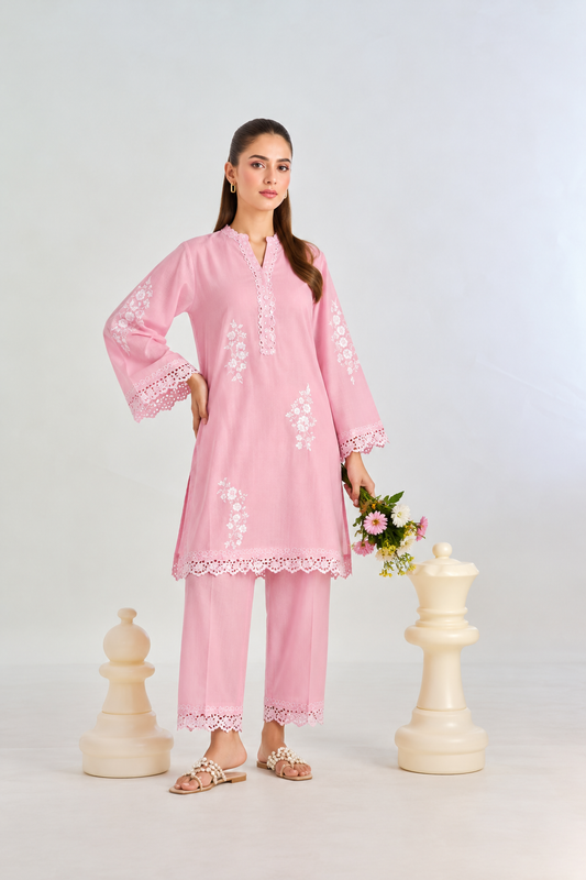 2 Piece - Embroidered Dyed Lawn Suit