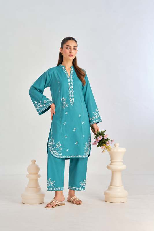 2 Piece - Dyed Embroidered Lawn Suit