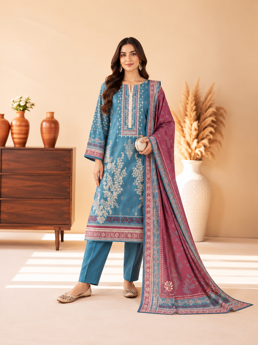 3 PIECE - PRINTED LAWN SUIT
