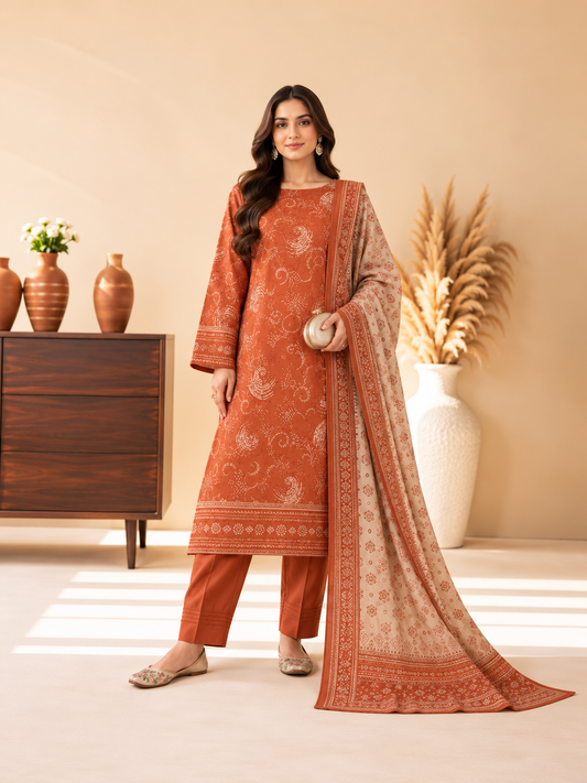 3 PIECE - PRINTED LAWN SUIT