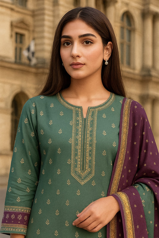 3 PCS | UNSTITCHED | PRINTED KHADDAR
