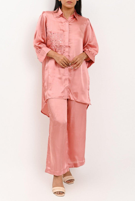 2PC | Polysatin Shirt & Trouser| RTW