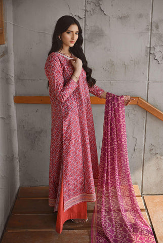 3 Piece Unstitched | Embroidered | Slub Lawn