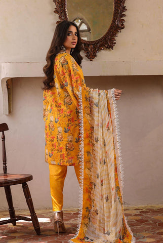 3 Piece Unstitched | Digital Printed | Lawn